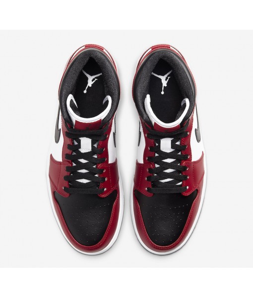  Quality Replica Air Jordan 1 Mid “Chicago Black Toe” On Sale