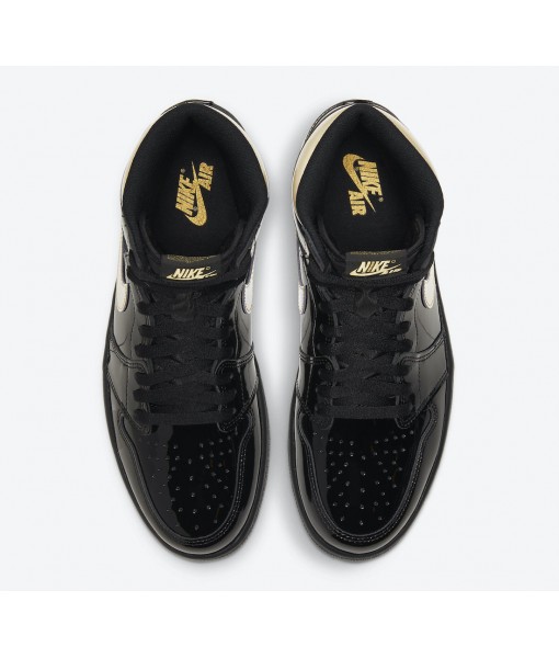  Quality Replica Air Jordan 1 High OG “Black/Metallic Gold” On Sale